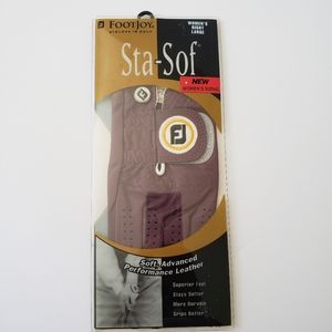 FootJoy Sta-Sof Womens Golf Glove New! Size Large Right Hand Purple Plum